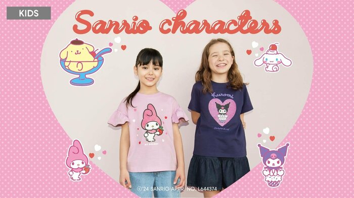 GUサンリオコラTシャツイメージカット