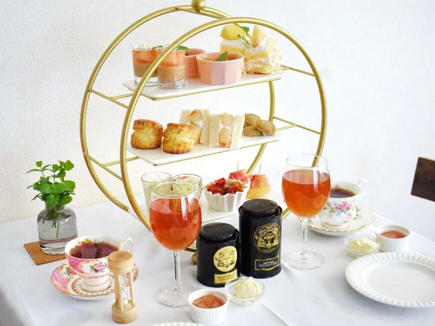桃のアフタヌーンティーセット