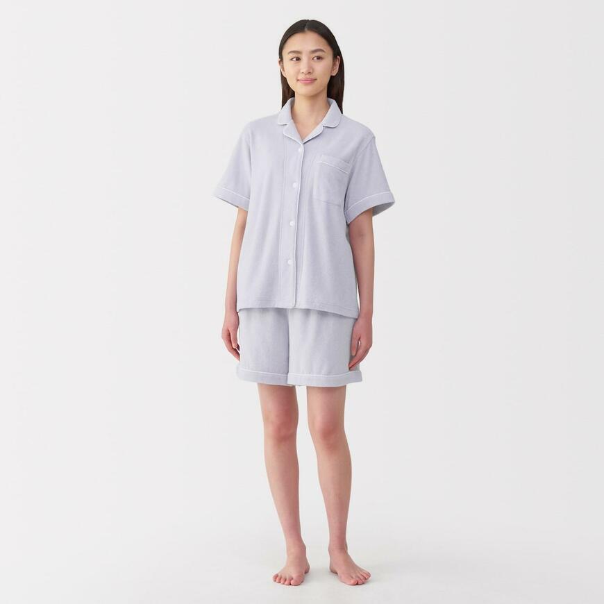 無印良品、両面パイル半袖パジャマ商品画像