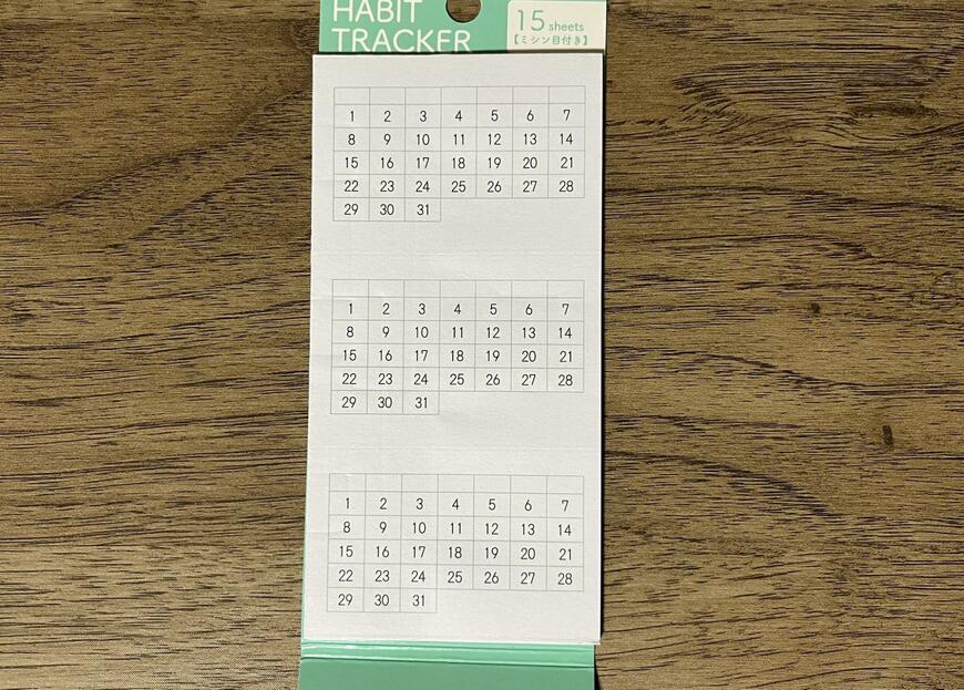 キャンドゥ、ハビットトラッカー 15枚 ミシン目入 画像