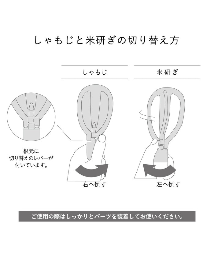 洗うときはパーツを分解して隅々まできれいに洗える