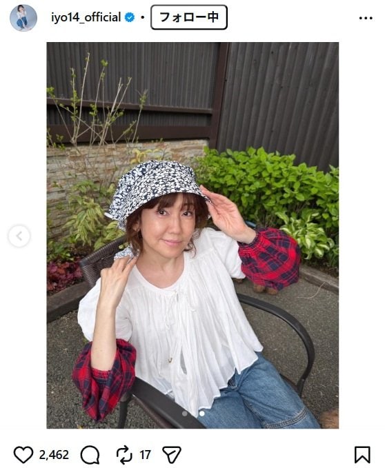 出所：松本伊代のInstagram（＠iyo14_official） 参照日：2026年4月27日