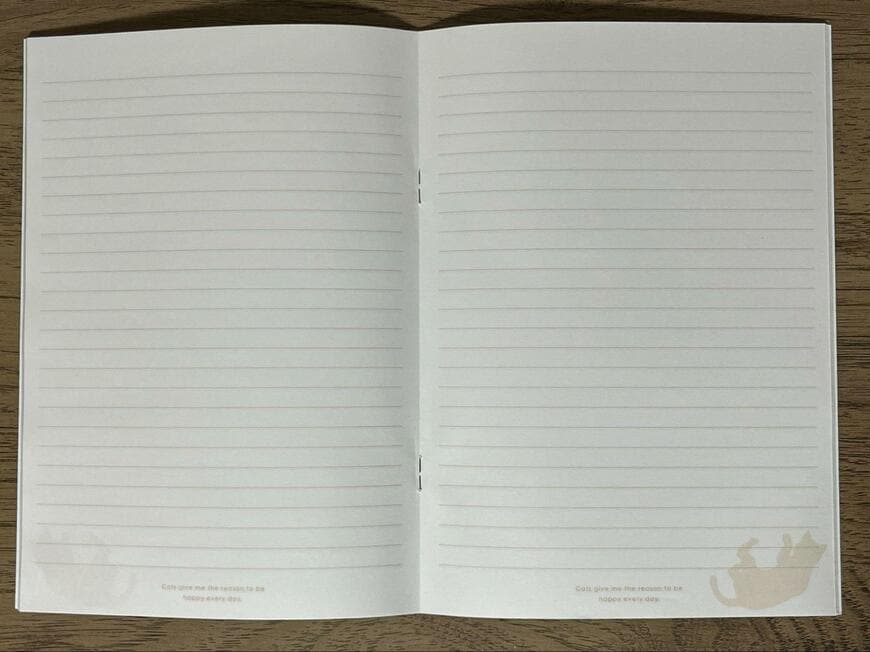 セリア、A5 中綴じノート A罫 ねこ柄 48ページ商品画像