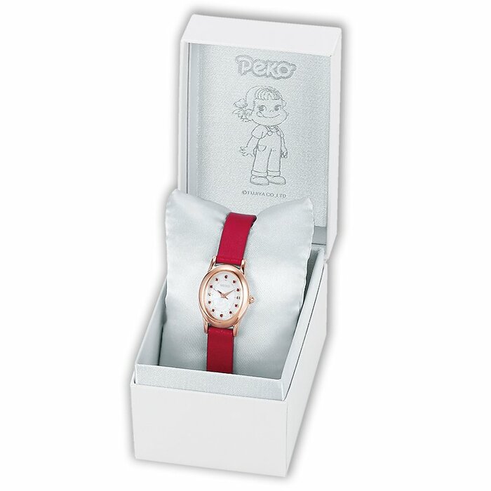 時計ブランドの「SEIKO」とペコちゃんがコラボした腕時計