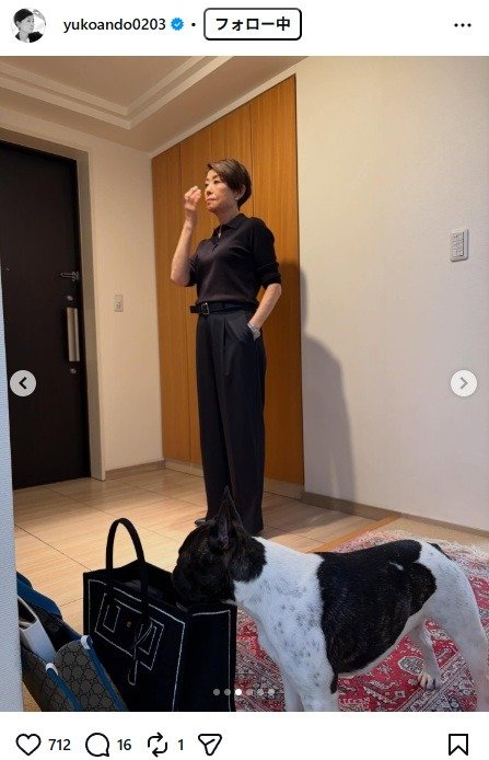 出所：安藤優子のInstagram（＠yukoando0203）　参照日：2026年4月10日