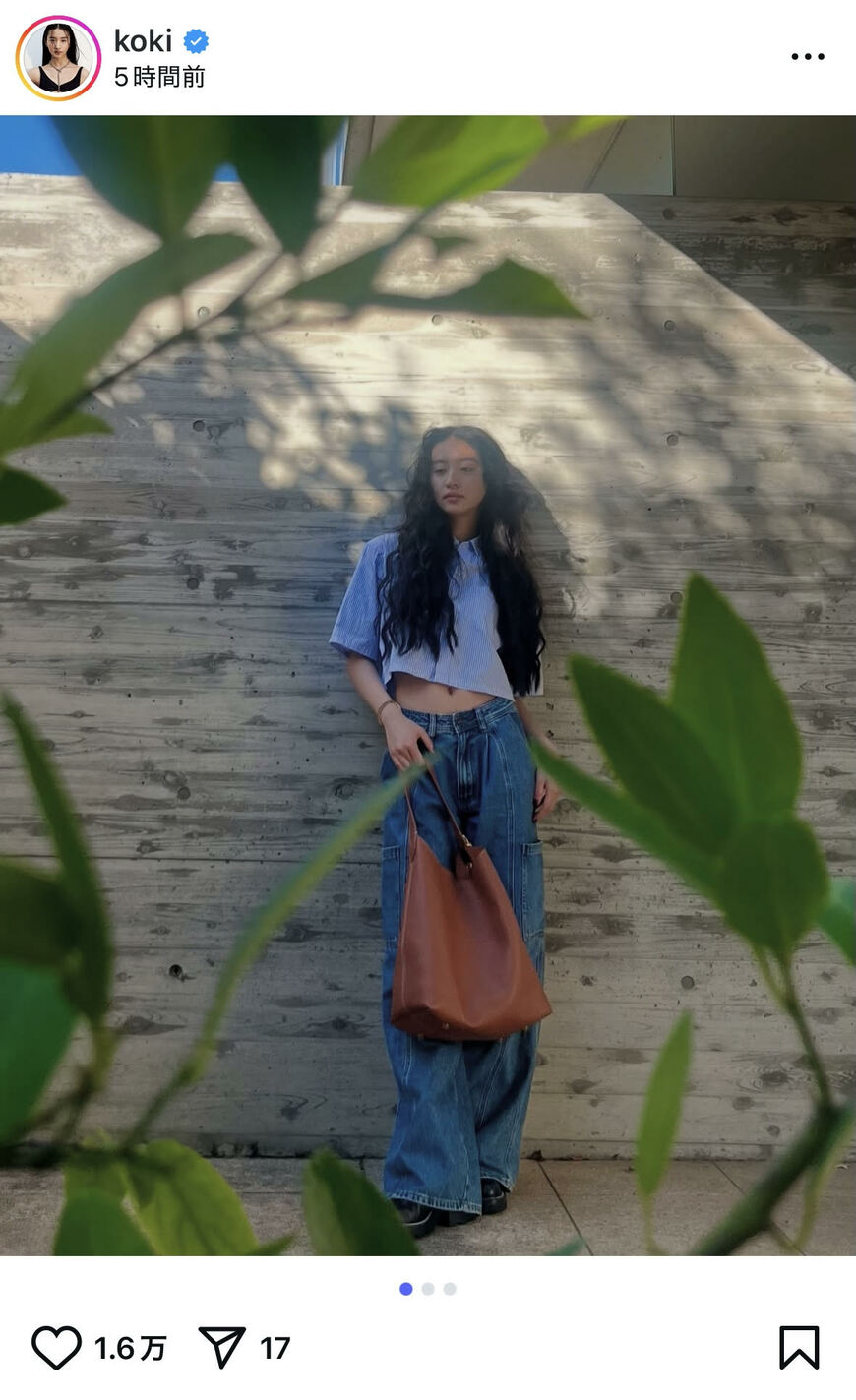 出所：Kōki,のInstagram（＠koki）参照日：2025年7月31日