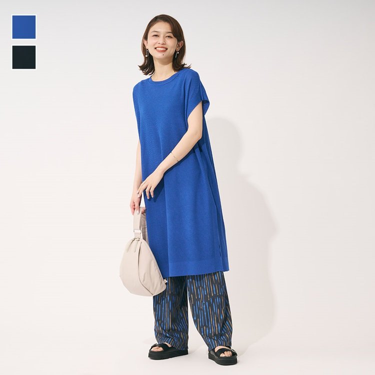 出所：ケユカ公式　ニットチュニックプリントパンツセット