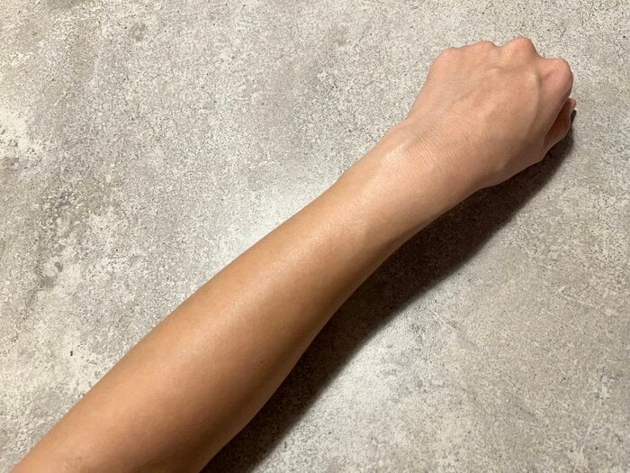 クリームを塗ったあとの肌