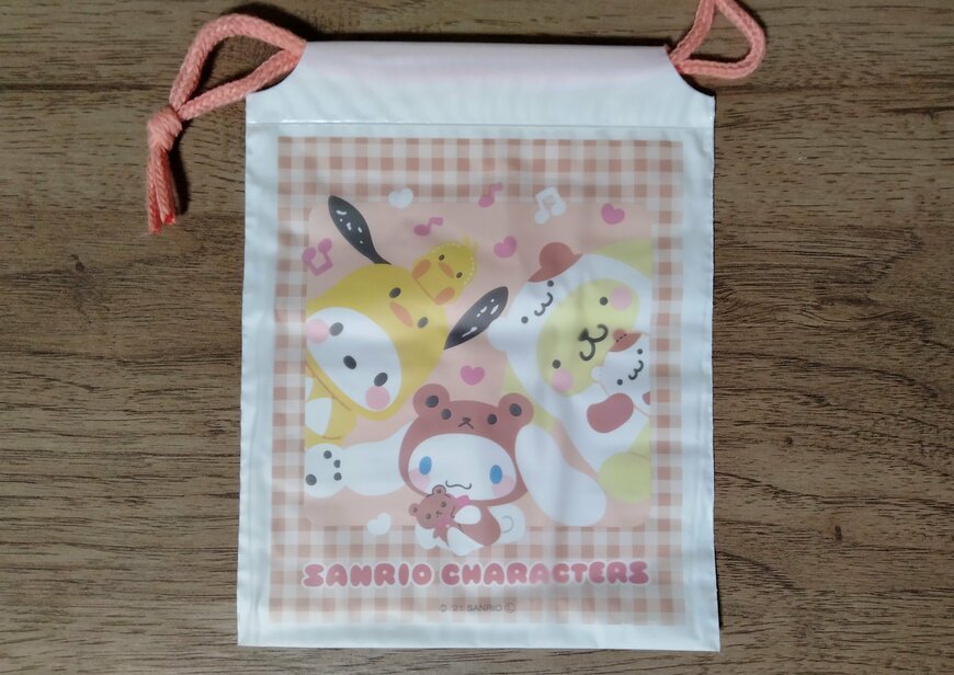 筆者撮影（ダイソー、ミニポリ巾着 2P）