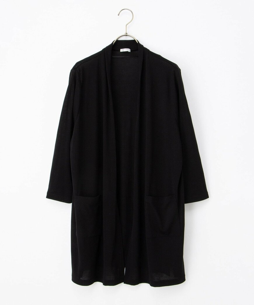 出所：ハニーズ公式　8分袖ロングトッパーカーデ