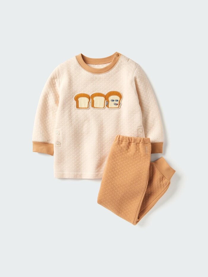 ユニクロ公式　キルトパジャマ/パンどろぼう