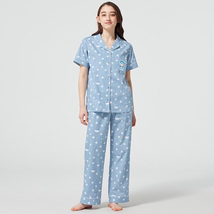 出所：GU公式ファッション通販サイト パジャマ(半袖&ロングパンツ) DORAEMON