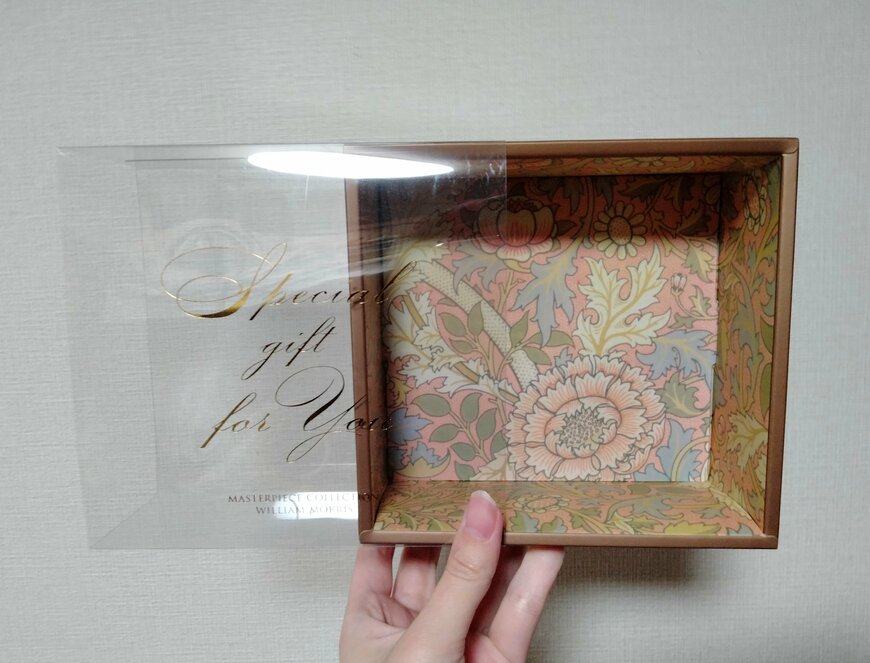 筆者撮影（セリア、スリーブボックス ウィリアム・モリス）