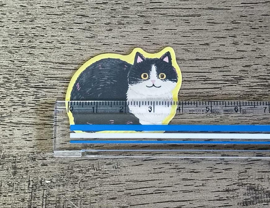 セリア、上質フレークシール 大きな猫の画像