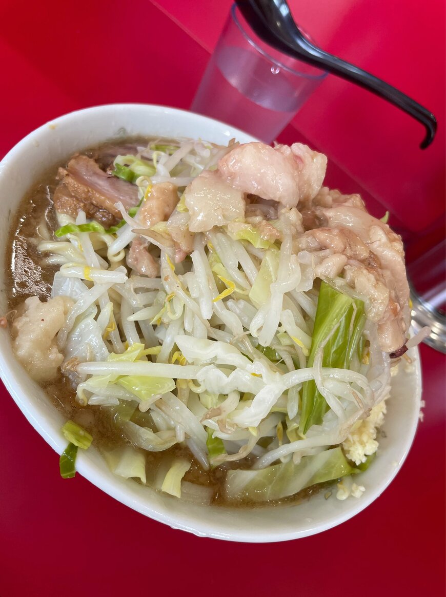 ラーメン二郎生田駅前店の「 小ラーメン ニンニクアブラ」