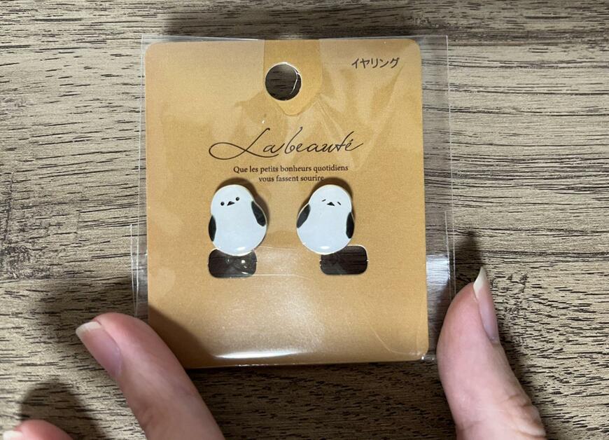 キャンドゥ、7872 シマエナガイヤリング画像