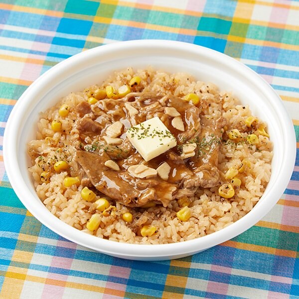 ファミリーマートの新商品にんにく醤油香る牛焼肉&ガーリックライ：にんにく醤油香る牛焼肉&ガーリックライス