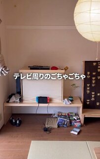 「趣味の域を超えてる！」テレビ周り収納DIYで〈DVDやゲームがごちゃごちゃ〉→〈生活感を隠してスッキリ〉で大変身！