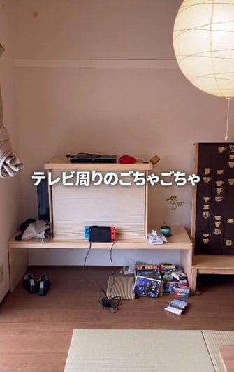 「趣味の域を超えてる！」テレビ周り収納DIYで〈DVDやゲームがごちゃごちゃ〉→〈生活感を隠してスッキリ〉で大変身！