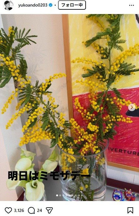 出所：安藤優子のInstagram（＠yukoando0203）　参照日：2026年3月10日