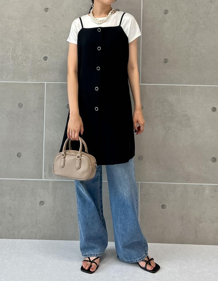 [神山まりあさん着用]フロントボタンキャミチュニック