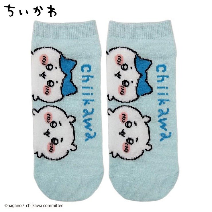 しまむら公式　レディース　スニーカーインソックス（ちいかわ）　ミントグリーン 305