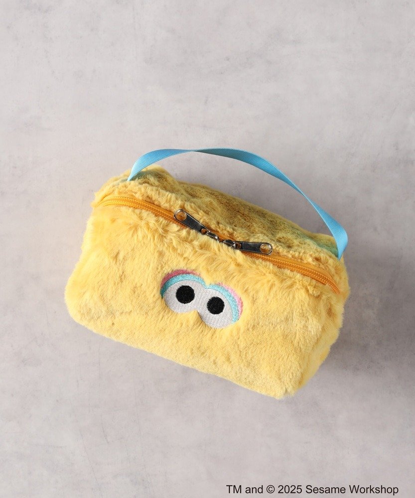 ライトオン公式　「SESAME STREET」スクエアファーポーチ（イエロー）