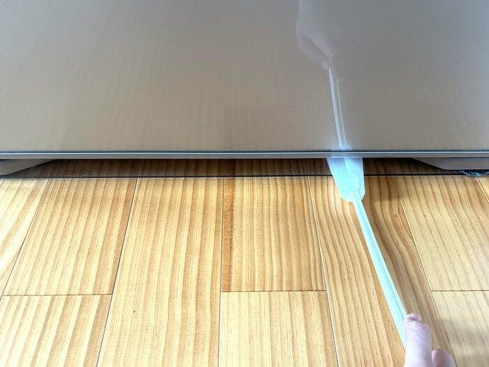 冷蔵庫の下に使ってみました