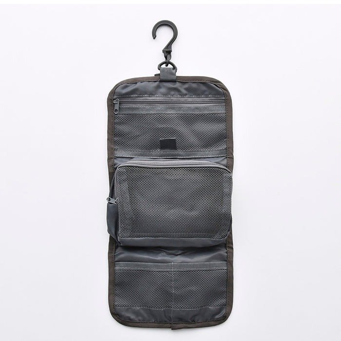 出所:ダイソー公式 ソフトナイロン吊り下げバッグ(3段、GY)