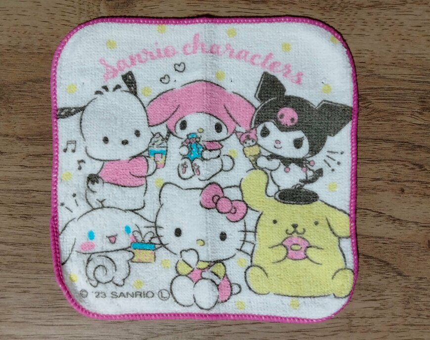 筆者撮影（キャンドゥ、タオルハンカチ M/X ショッピング）