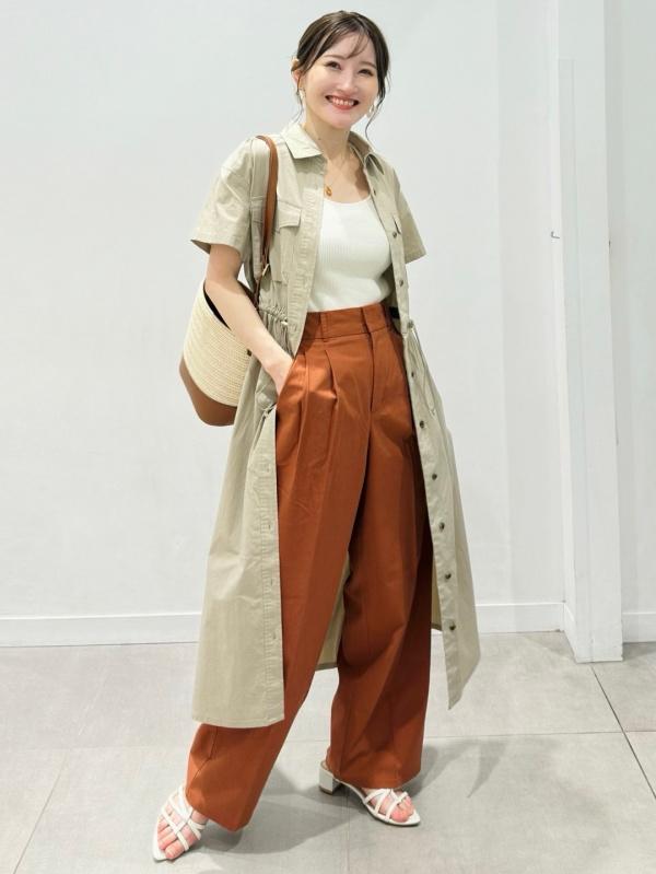 出所：GU公式 ワークシャツワンピース(半袖)Q