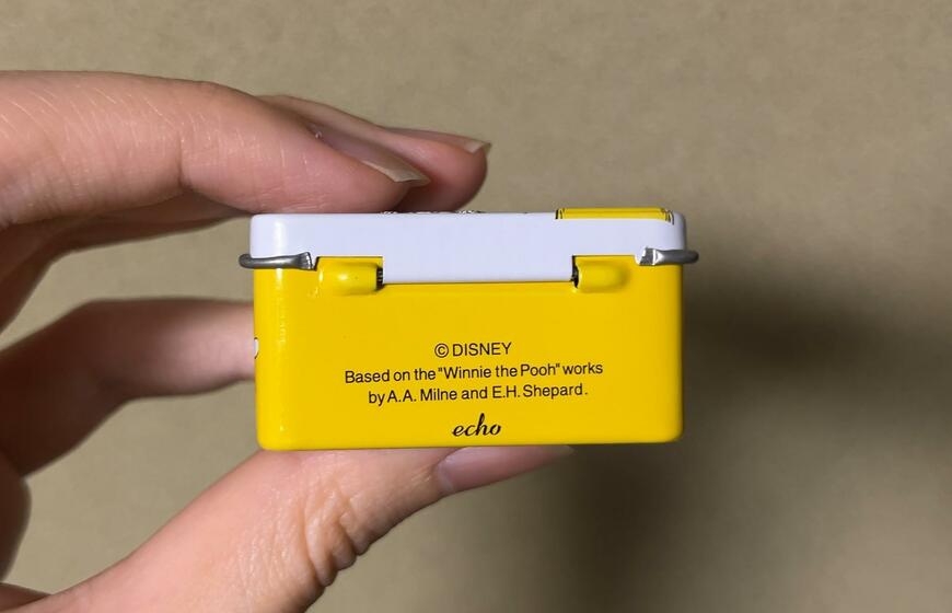 筆者撮影（セリア、プー＆フレンズ ミニミニ缶ケース）