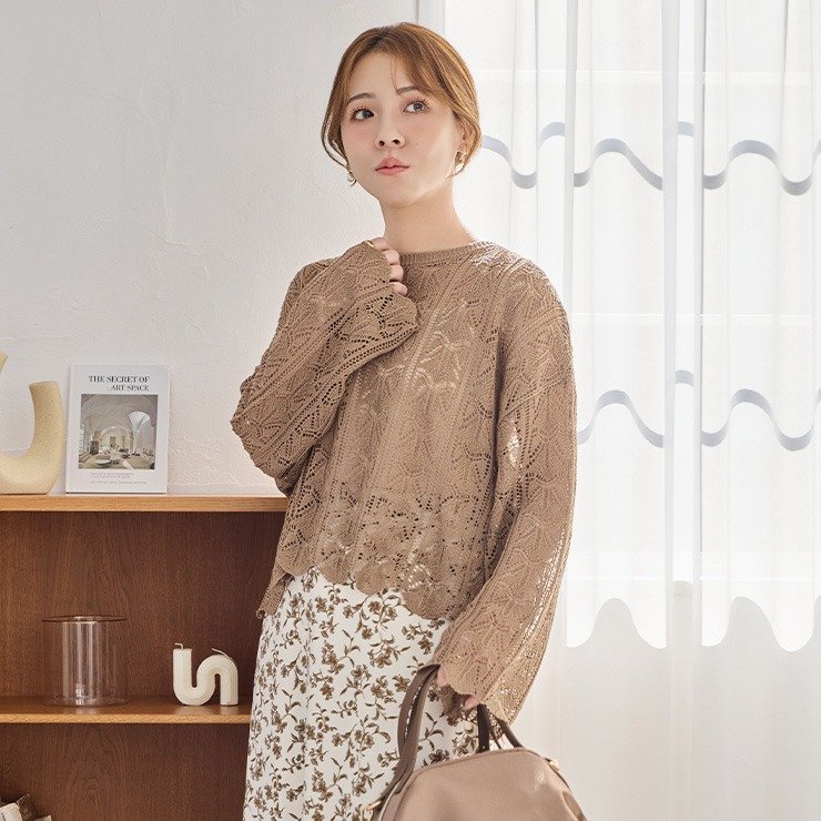 出所：しまむら公式　レディース　ニットプルオーバー（yumi）