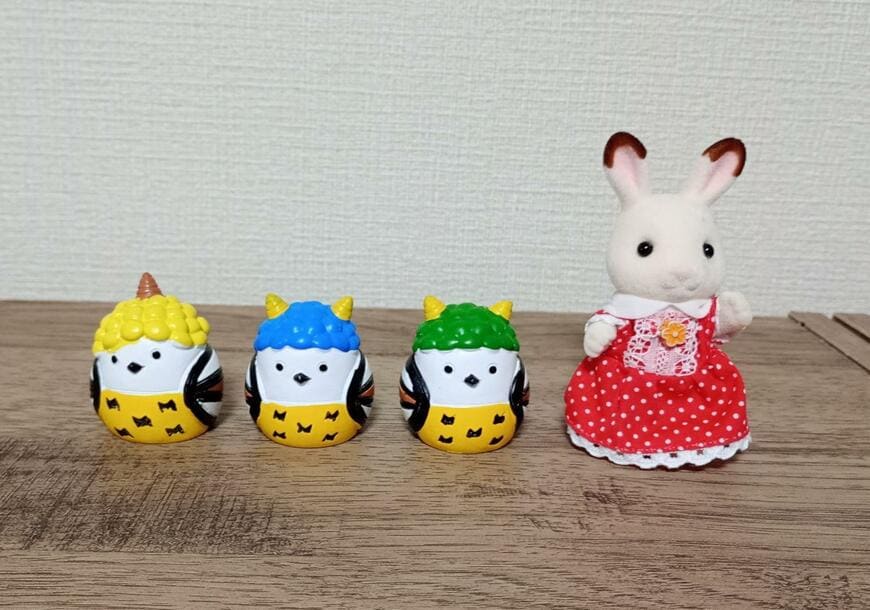 筆者撮影（キャンドゥ、リトルフレンド ツノ1本鬼 シマエナガ・リトルフレンド ツノ2本鬼 シマエナガ）