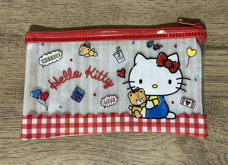 キャンドゥ、クリアーポーチワイド　ハローキティ