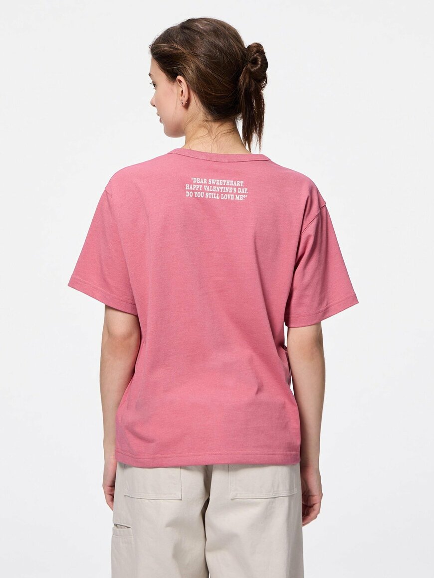 GU公式 グラフィックT Peanuts+E 14 RED