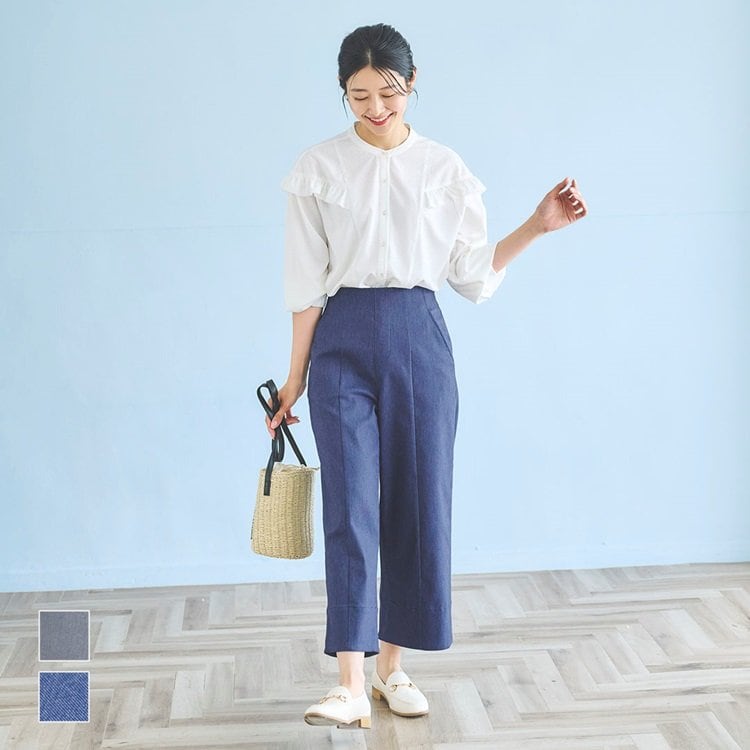 デニムライクワイドパンツ