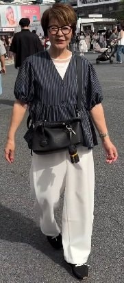 【60代マダム】渋谷お出かけ「モノクロコーデ」が素敵　活気あふれるお洒落スタイルに憧れる！