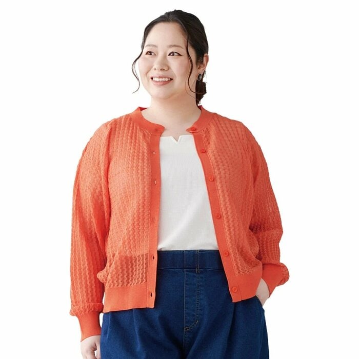 透け感のある軽やかな着心地が特徴の一枚です