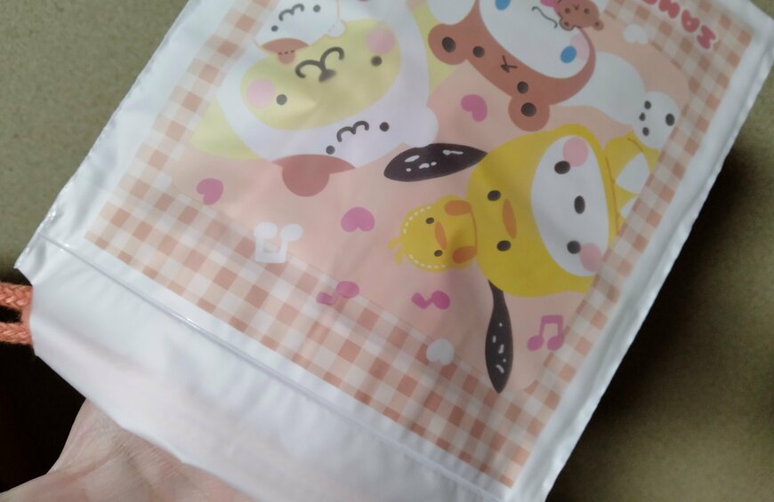 筆者撮影（ダイソー、ミニポリ巾着 2P）