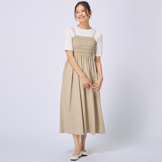 ニトリ公式　ベーシックボートネック５分袖Ｔシャツ