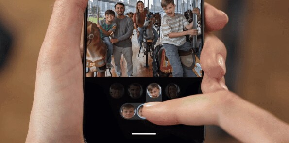 写真編集をしているスマホ画面の画像
