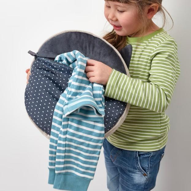 BARNDRÖM バーンドローム クッション ポケット付き, ベージュ