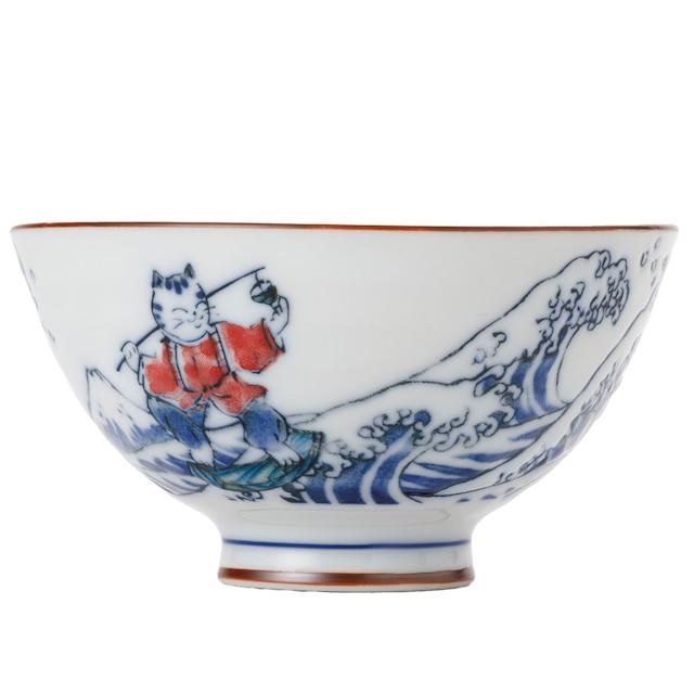 ニトリネット【デコホーム商品】飯椀(波乗り 唐子猫 中 cDI23)の画像