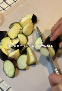 【鮭弁当】多めの油でジューシーなのがポイント！茄子とピーマンの南蛮漬け入りの「鮭弁当」が味も見た目も花丸満点