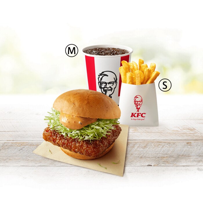 ケンタッキーの新商品：和風チキンカツバーガー本格ゆず七味セット