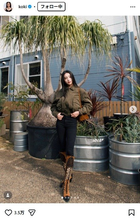 出所：Kōki, のInstagram（＠koki）　参照日：2026年2月16日