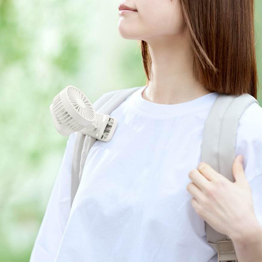 出所：無印良品ネットストア　置いても使える　充電式クリップファン　ミニ