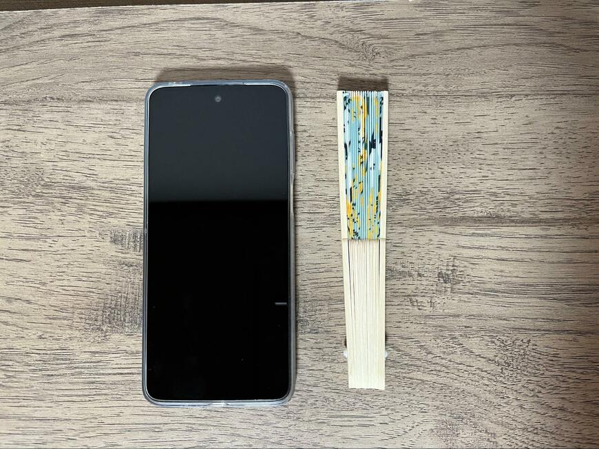 キャンドゥ、扇子21cm(シマエナガ柄)画像