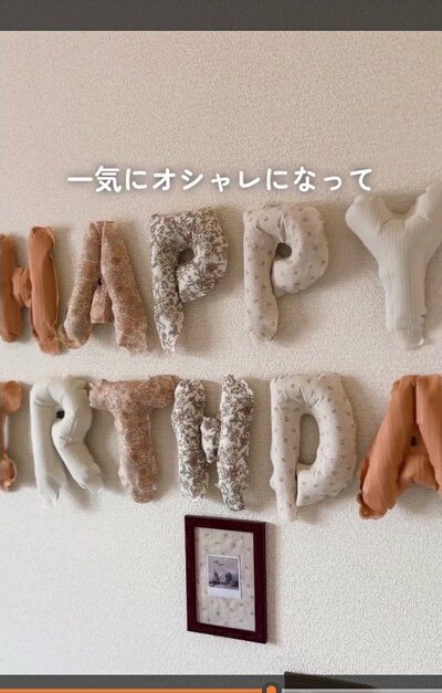 変身後の布のバースデーバルーン
